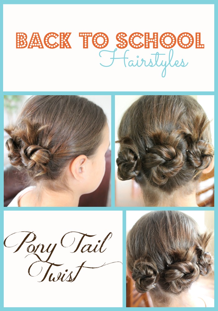 Back to School Hairstyles â€" Pony Tail Twist | Fabulessly Frugal