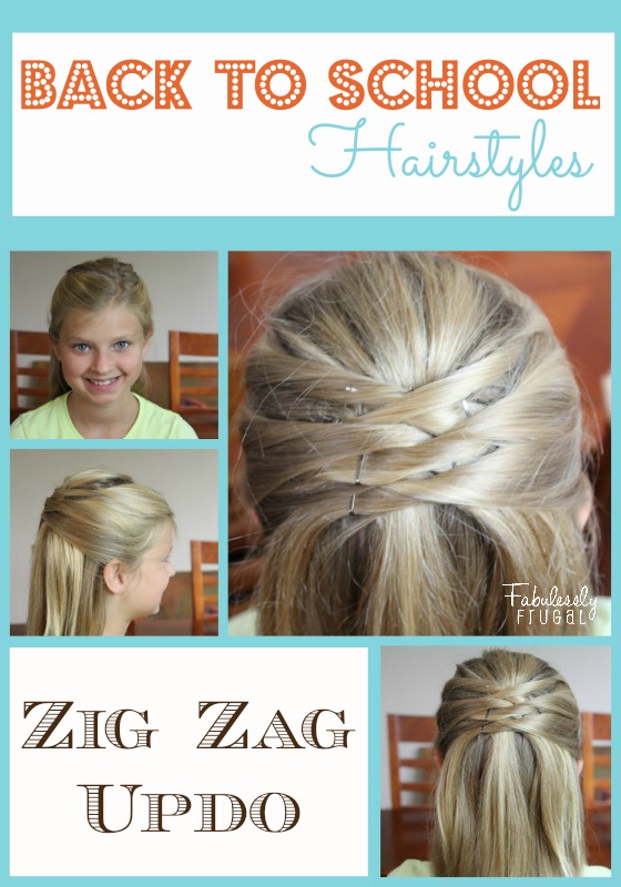 Back to School Hairstyles â€" Zig Zag Updo | Fabulessly Frugal