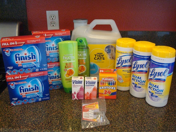 lysol, finish, visine, tidy cats at rite aid