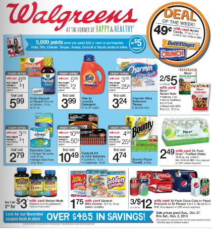 Walgreens Coupon Deals 10-27 to 11-3, 2013