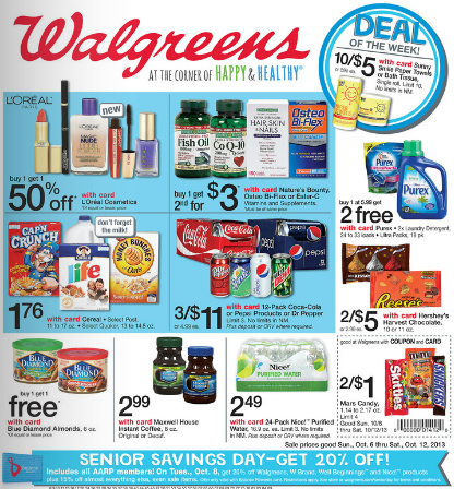 Walgreens Coupon Deals 10-6 to 10-12