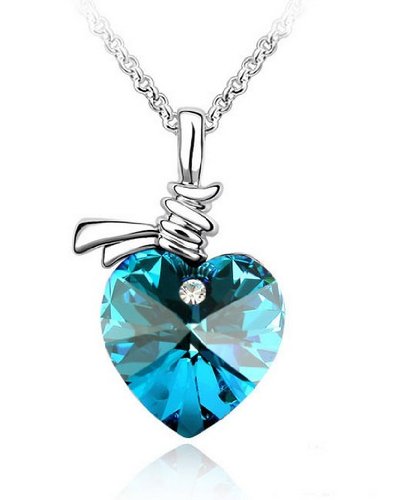 niceeshop(TM) Lady Swarovski Elements Crystal Four Leaf Clover Pendant Necklace