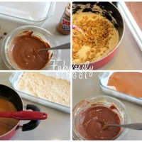 making snickers candy bar fudge