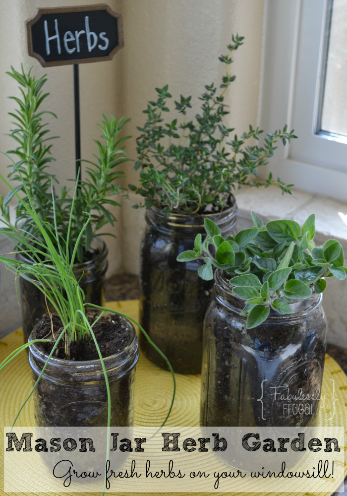 Mason Jar Herb Garden