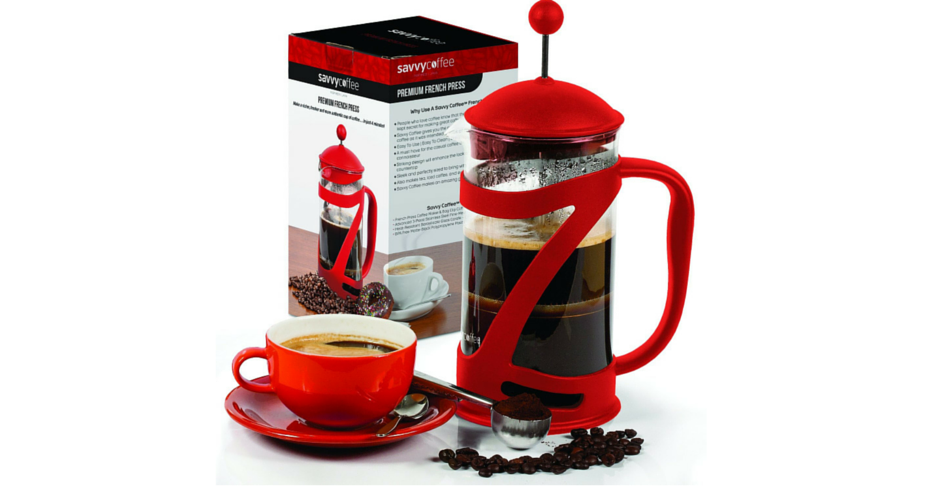 Prime Day: Savvy Coffee French Press Coffee Maker and Stainless Steel Coffee Scoop Bundle Set ...