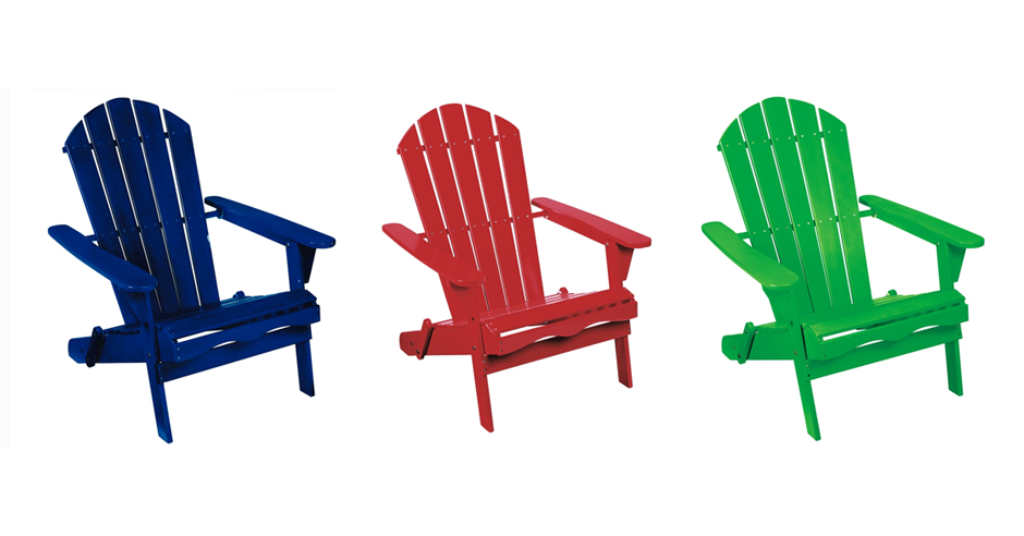 Living Accents Green Folding Wood Adirondack Chair 
