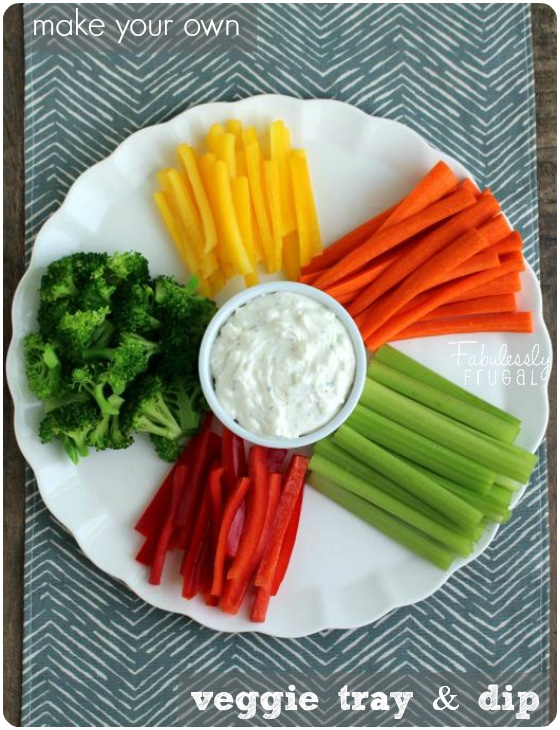 How To Make Your Own Veggie Tray + Ranch Dip Recipe