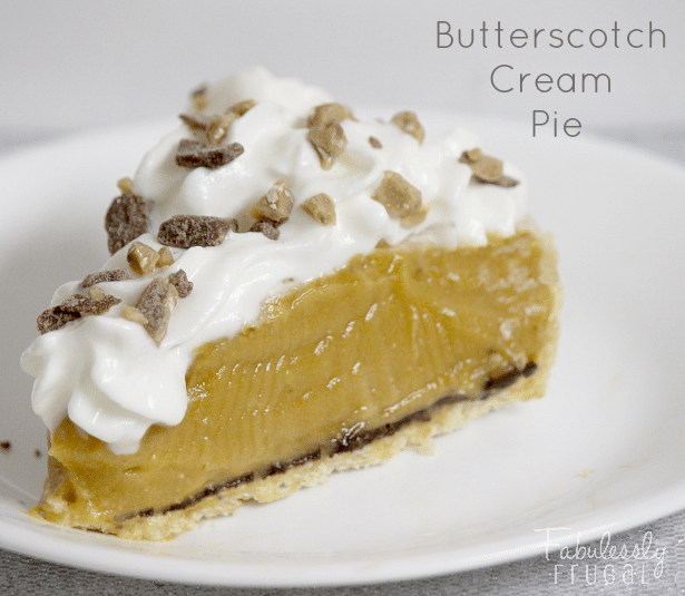 Butterscotch Cream Pie Recipe 