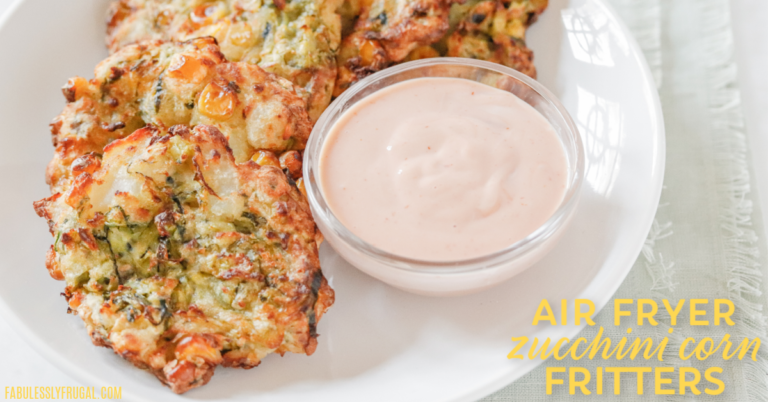 Healthy Air Fryer Zucchini Corn Fritters Recipe Fabulessly Frugal