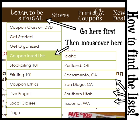 Expired coupon insert list 2018