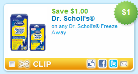 dr scholl's freeze away coupon