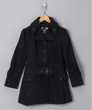 All Listings New Girls Fancy Pea Coat. Coat has double breasted button closure and long sleeves. This beautiful double-breasted coat is a must have item for every girls wardrobe!