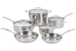Cuisinart 77-10 Chef's Classic Stainless-Steel 10-Piece Cookware Set