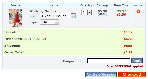 Magazine deals now promo code