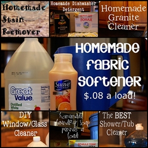 Click to see a collection of frugal DIY household cleaning recipes