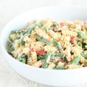 Italian green bean pasta salad
