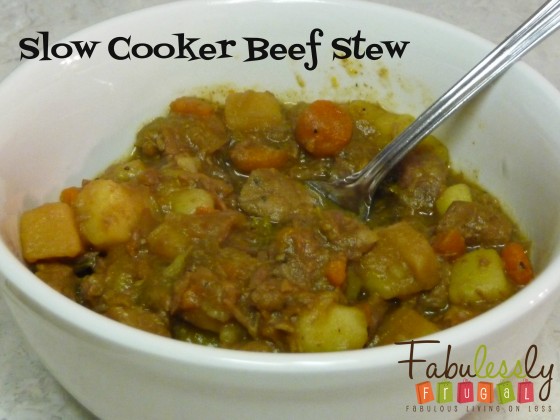 Easy slow cooker beef stew recipe