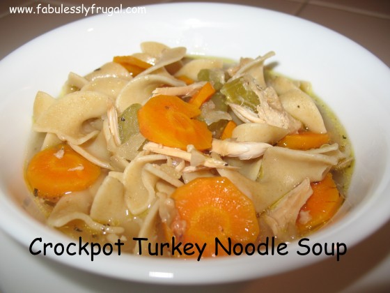 Crock-Pot Turkey Noodle Soup with Homemade Broth Recipes