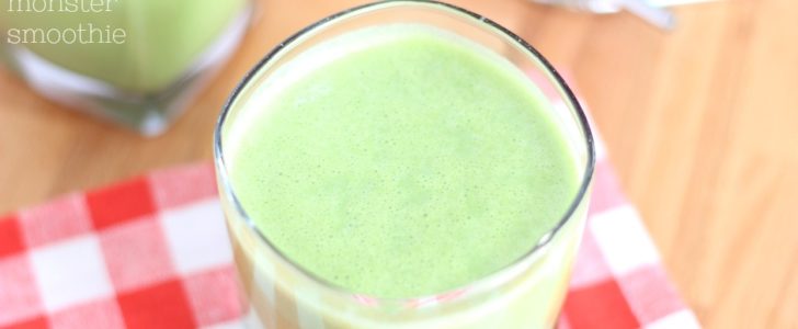 Healthy green monster smoothie recipe