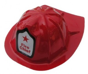 Firefighter Chief Plastic Child Hats 12 pack