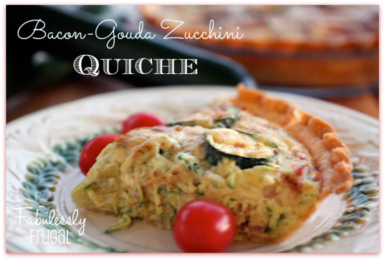 Bacon-Gouda Zucchini Quiche