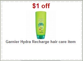 Garnier hydra recharge target coupon