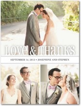 Wedding paper divas thank you card vertical