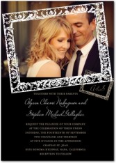 Wedding paper dives wedding invitation vertical