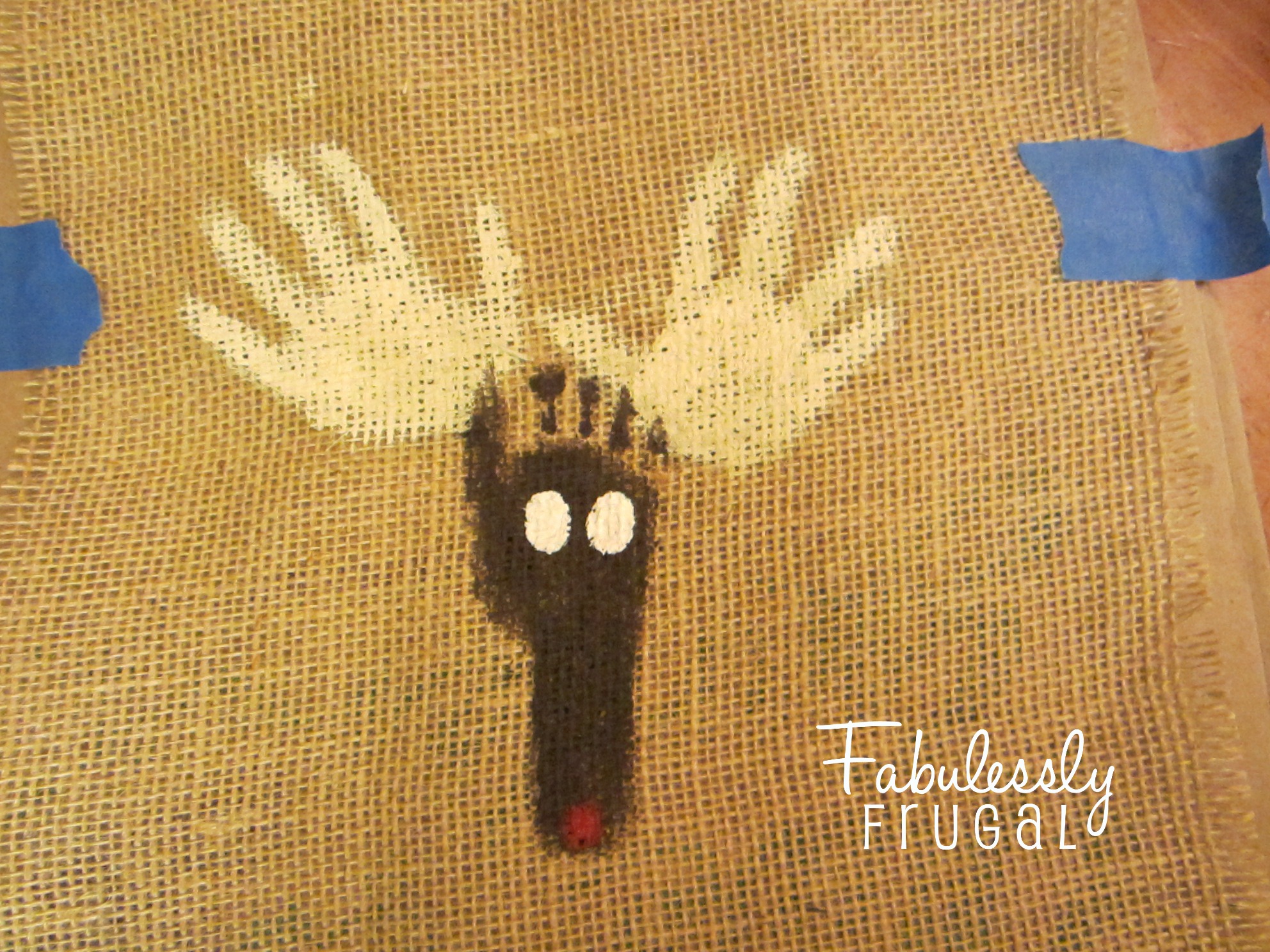 Hand and Footprint Reindeer Christmas Craft