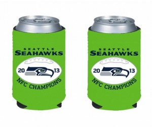 2013 - 2014 Seattle Seahawks NFC Conference Champions NFL Can Kaddy Holder Koozie 2-Pack (560x470)