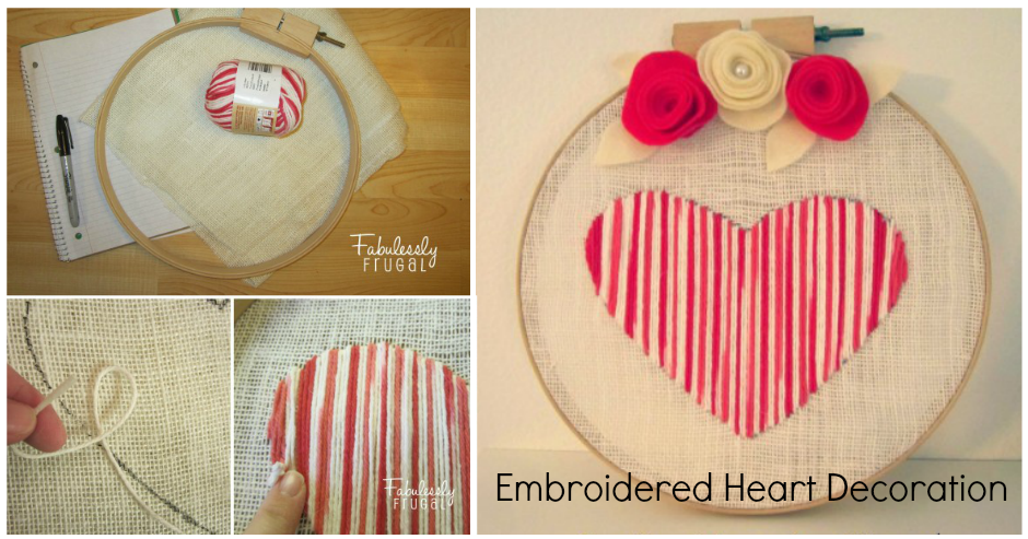 Embroiderymaterial Cute Heart Shape Design DIY Hand Embroidery