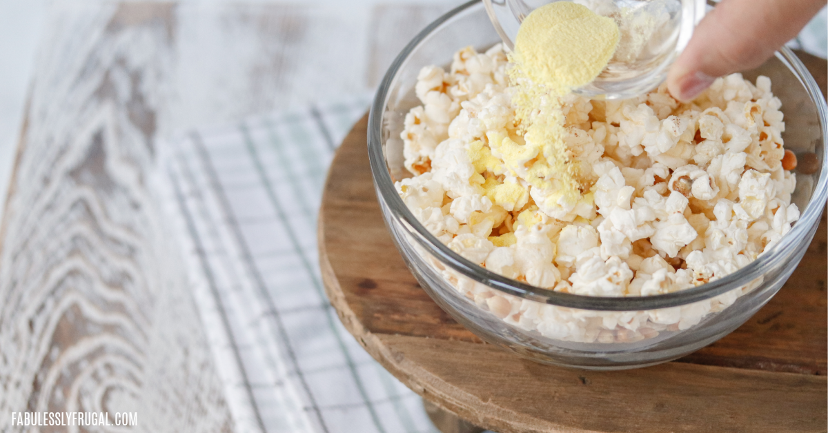 homemade popcorn with seasoning