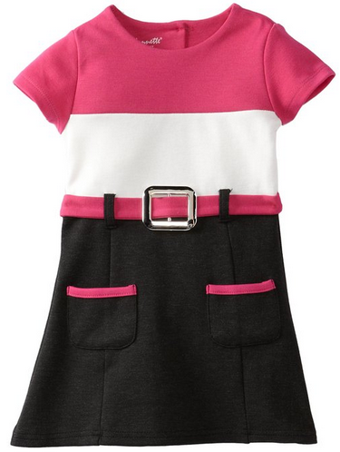 Pink and black pocket dress