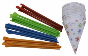 Victorio VKP1125 6-Ounce Snow Cone Cups and Spoon Straws 25-Pack (560x355)