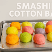 smashing cotton balls kids activity