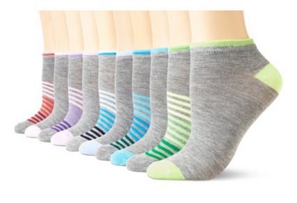 Modern Heritage Women's Ten-Pair Pack Ombre Stripe Low-Cut Socks (426x292)