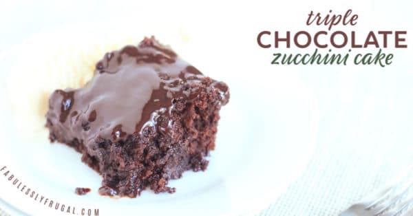 Triple chocolate zucchini cake recipe