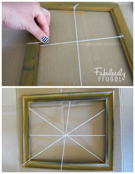 Spider Web Frame- glue intersecting strings