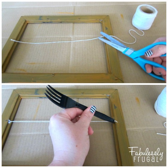 Spider Web Frame- measure and cut string