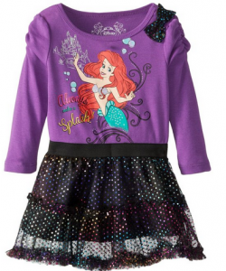 Disney Baby Baby-Girls Infant Girl Long Sleeve Ariel Dress