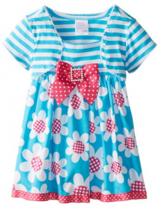 Youngland Baby-Girls Infant Floral Striped Sundress