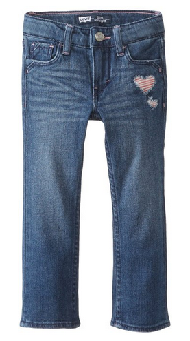 Lola Glitter Slim Straight-Leg Jean