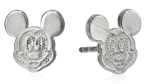 Mickey Mouse Sterling Silver Stud Earrings
