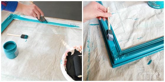 DIY chalkboard frame paint and top coat