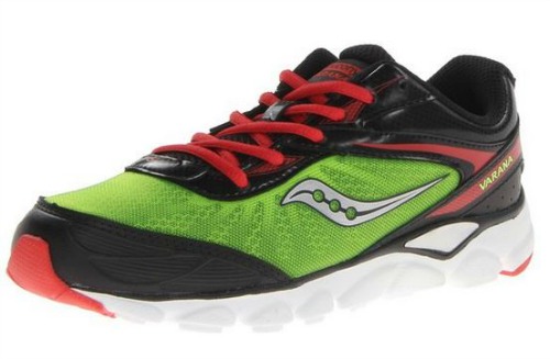 Saucony Boys Varana Running Shoe citron black red