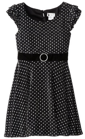 black polka dot dress