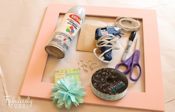 DIY hair accessory organizer supplies