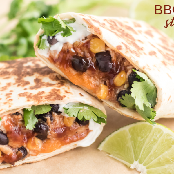 BBQ chicken burritos