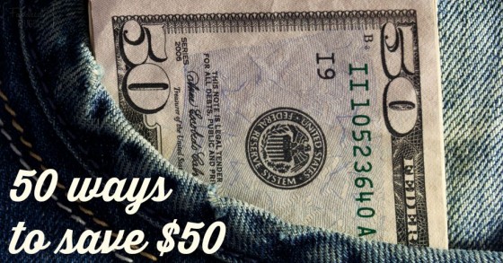 50 Easy ways to save money