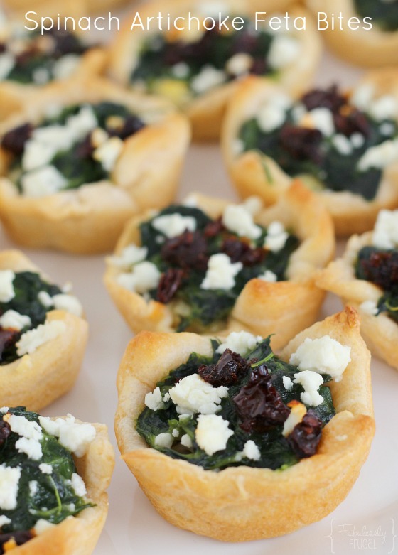 Spinach Artichoke Feta Bites Recipe Recipes Fabulessly Frugal